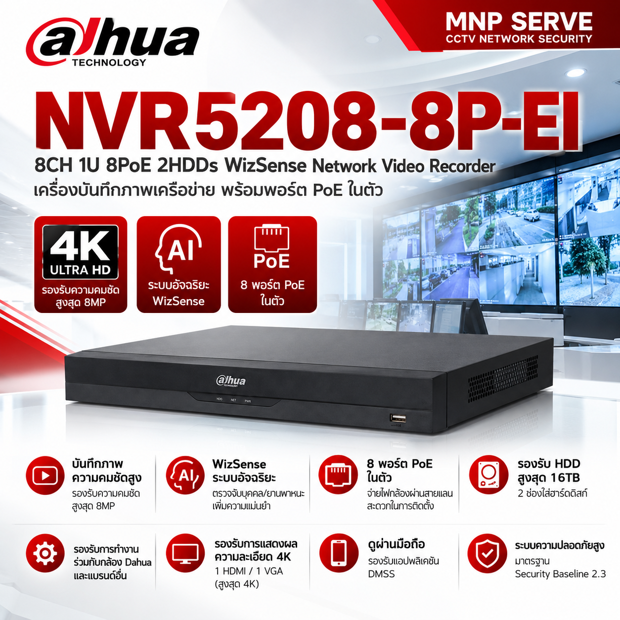 DHI-NVR5208-8P-EI 1