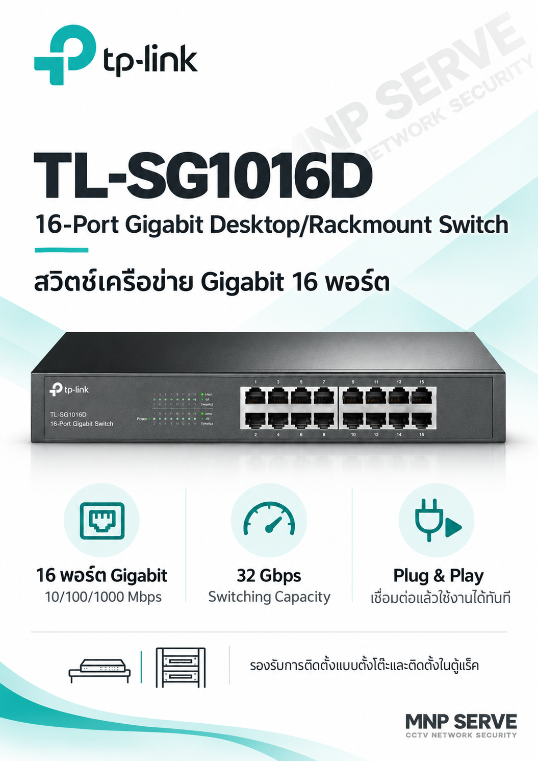 TP-SG1016D TP-Link 16-Port Gigabit 1
