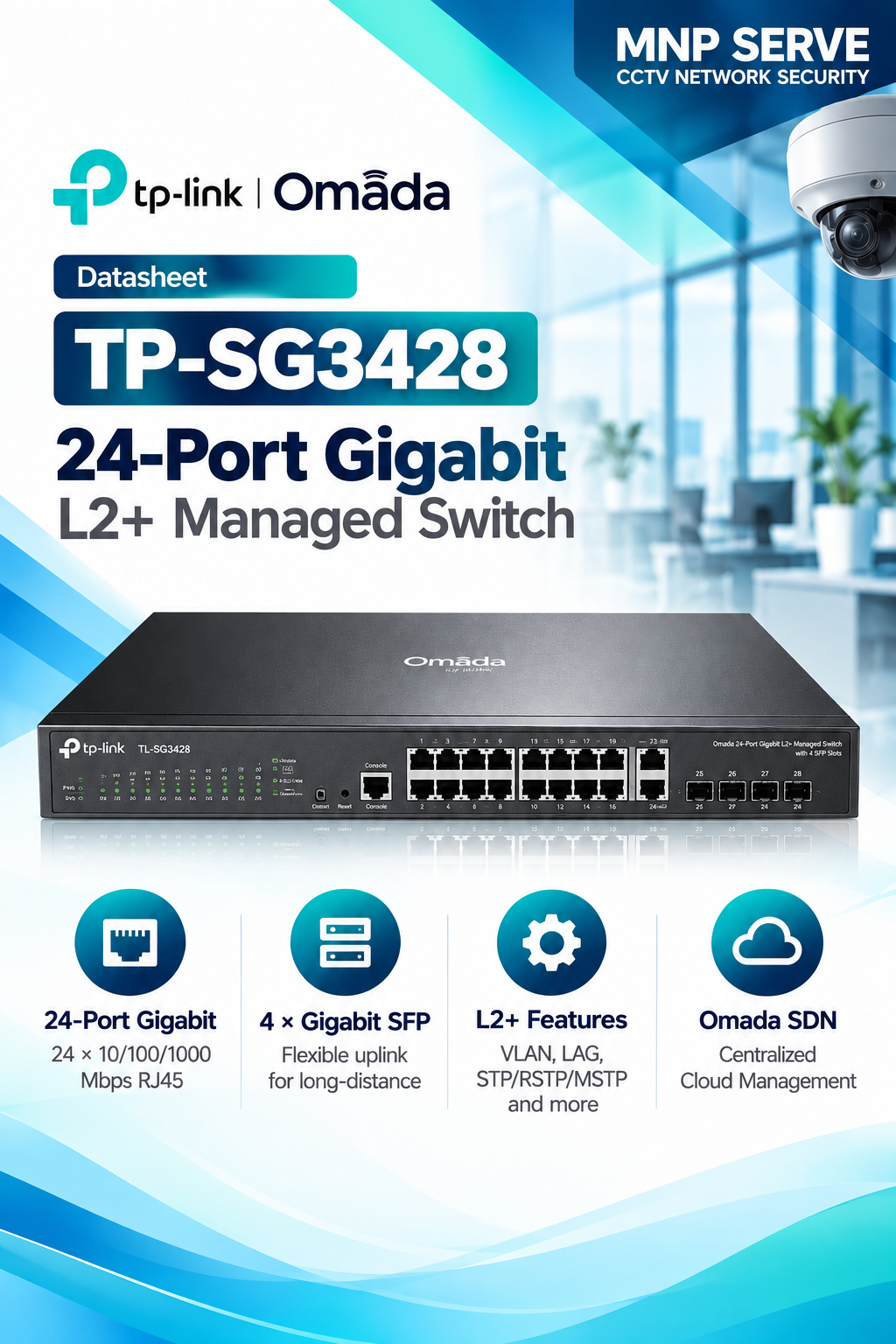 (TP-SG3428) TP-Link 24-Port Gigabit 2